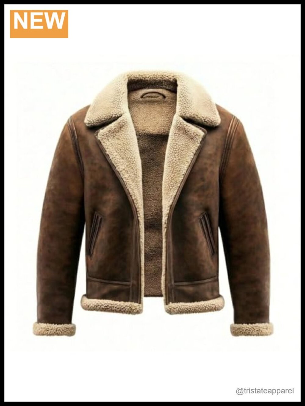 Genuine Sheepskin Leather B3 Bomber Aviator Shearling Jacket